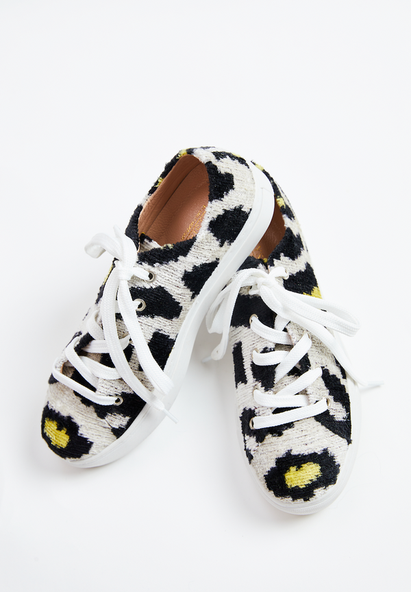 Silk Velvet Leopard Sneakers