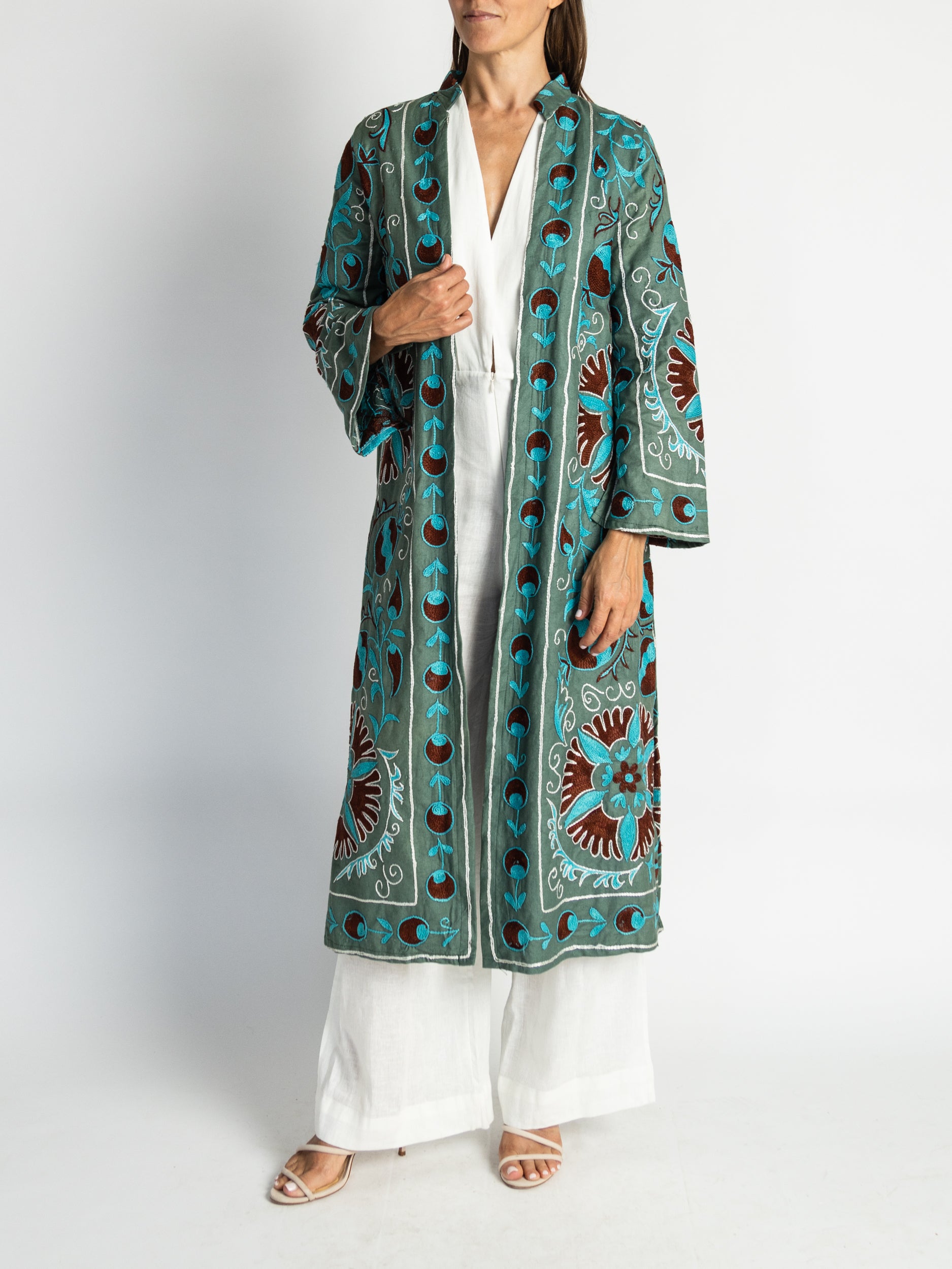 Embroidered Jacket, Boho Uzbek Kashmir Jacket, 100% Handmade Cotton Jackets, Suzani Winter Coat, Suzani Jacket, selling Bohemian Style, SCJ-40