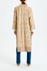 Embroidered Cashmere Golden Luxe Caftan
