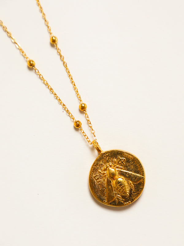 Bee of Ephesus/Stag Coin Necklace | Elysian by Emily Morrison.