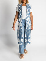 Aegean Sleeveless Cotton Caftan Duster