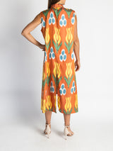 Fergana Sleeveless Silk Caftan Duster