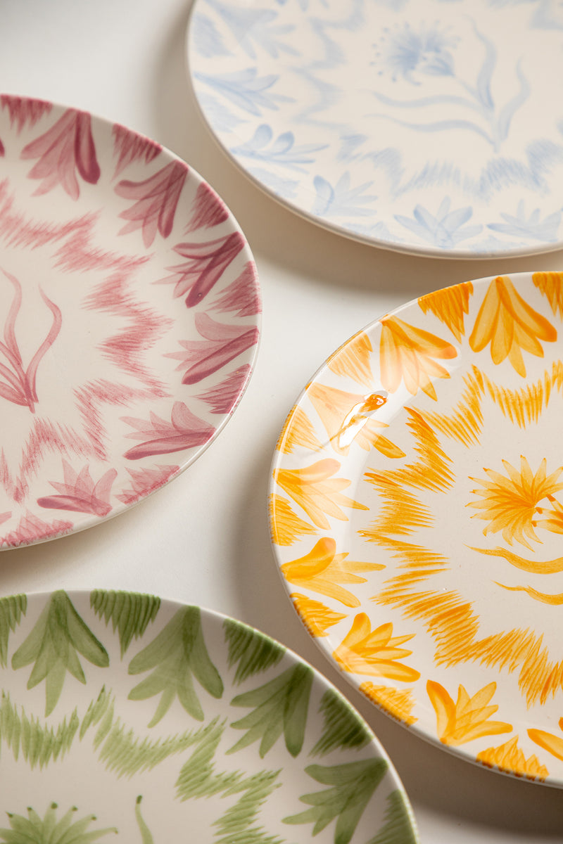 Mix & Match Dahlia Fortuna Dinner Plate (Set of Four) | Elysian by Emily Morrison.